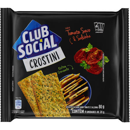 CLUB SC CROSTINI 4X20G TOMATE E SALSINHA