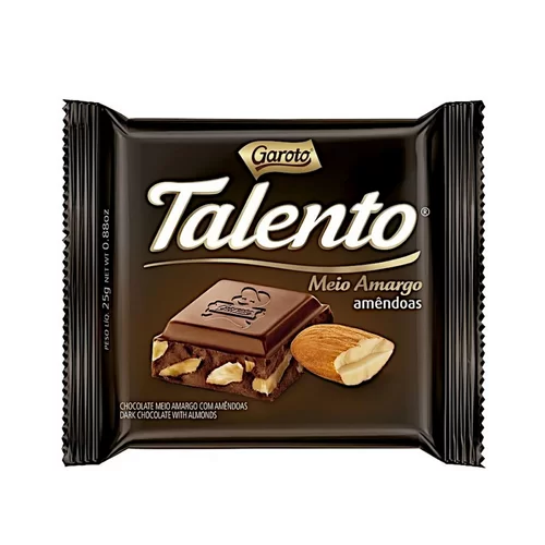 TALENTO TABLETE MEIO AMARGO 25G