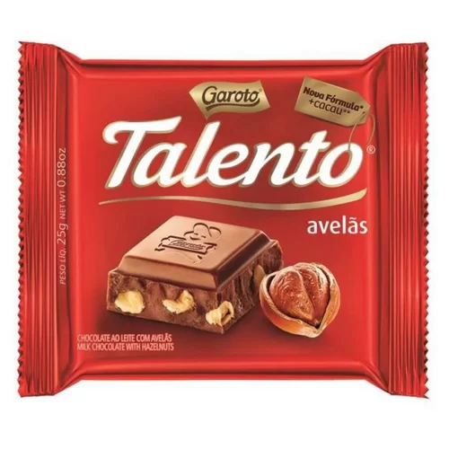 TALENTO TAB LEITE AVELAS 25G