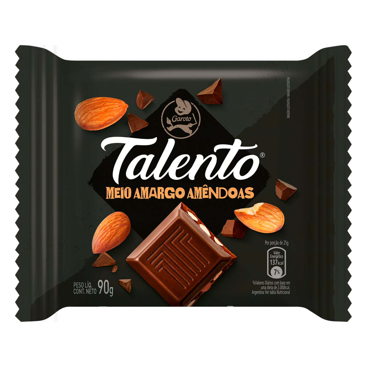 TALENTO  MEIO AMARGO 85G