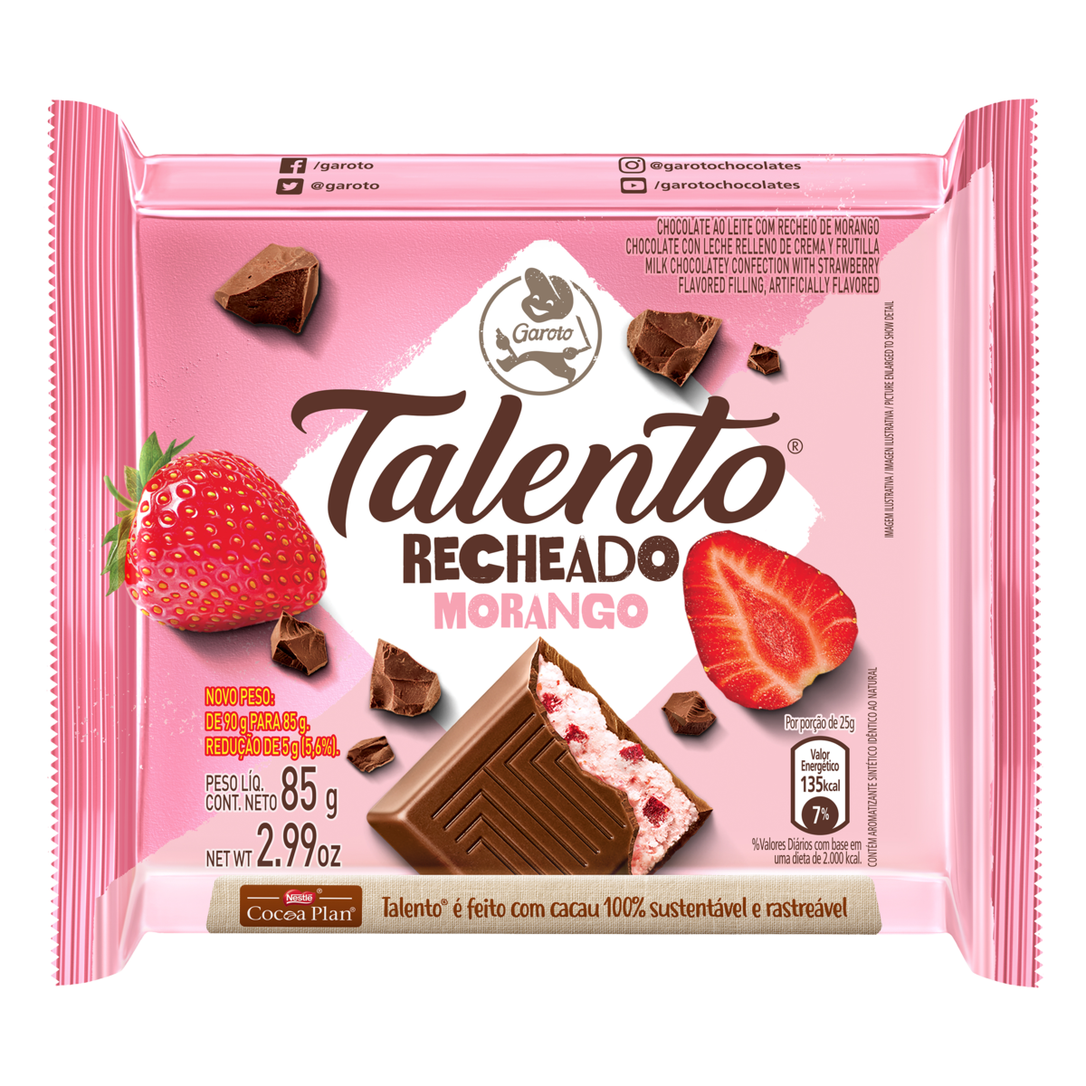 TALENTO TAB RECH MORANGO 85G