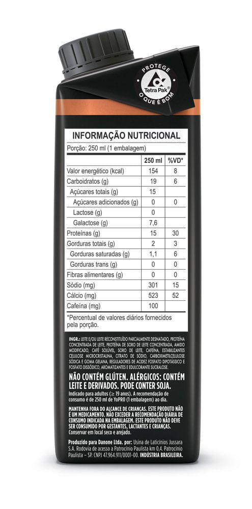 YOPRO ENERGY BOOST CAPPUCC 15G PROT 250
