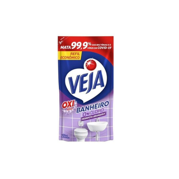 DESINF VEJA BANHEIRO ANTIBAC SACHE 400ML