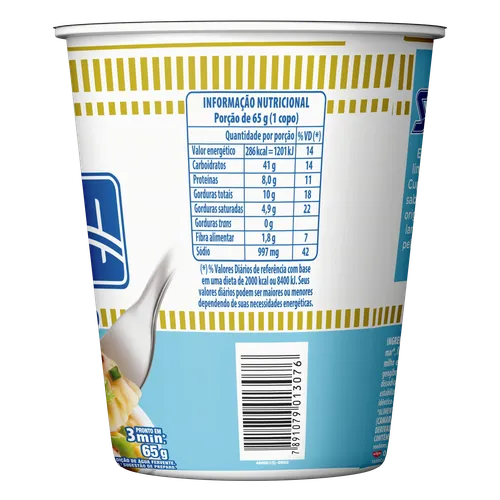 MACARRAO INST CUP NOODLES 65GR NISSIN FRUTOS.MAR