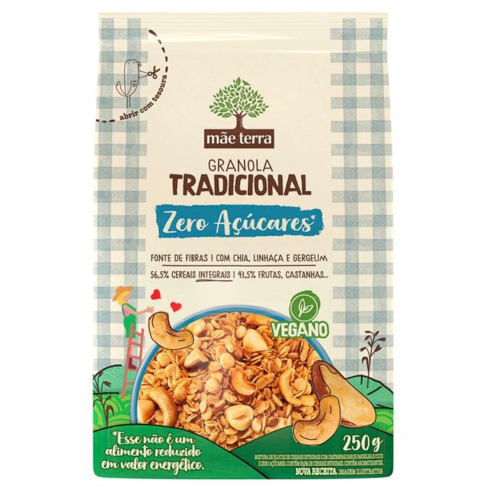 GRANOLA MAE TERRA ZERO ACUCARES 250G