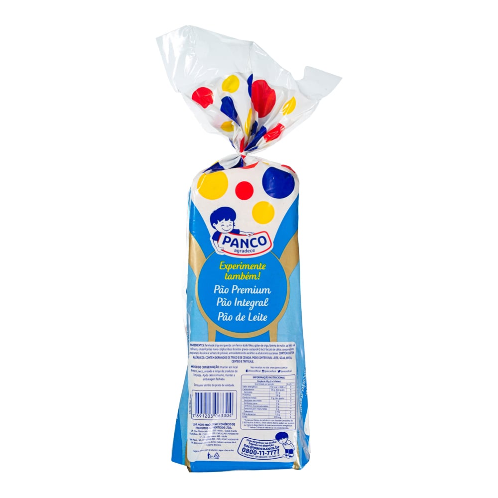 PAO DE FORMA ZERO 500G PANCO