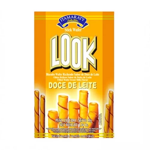 BISC LOOK WAFFER 55G, DOCE DE LEITE