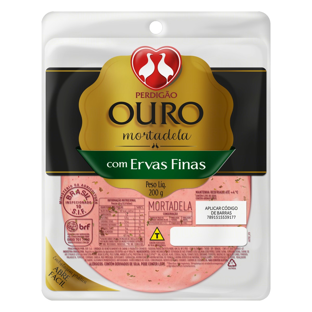MORTADELA OURO ERVAS FINAS 200