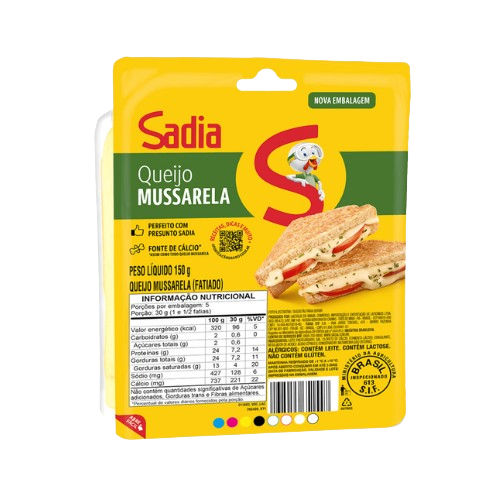 QUEIJO MUSSARELA FATIADO 150G SADIA.