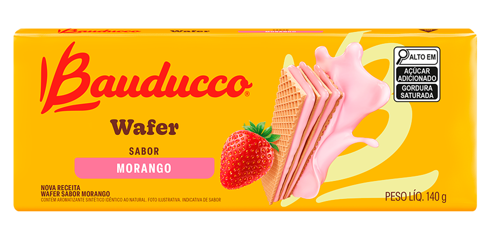WAFER BAUDUCCO MORANGO 140G