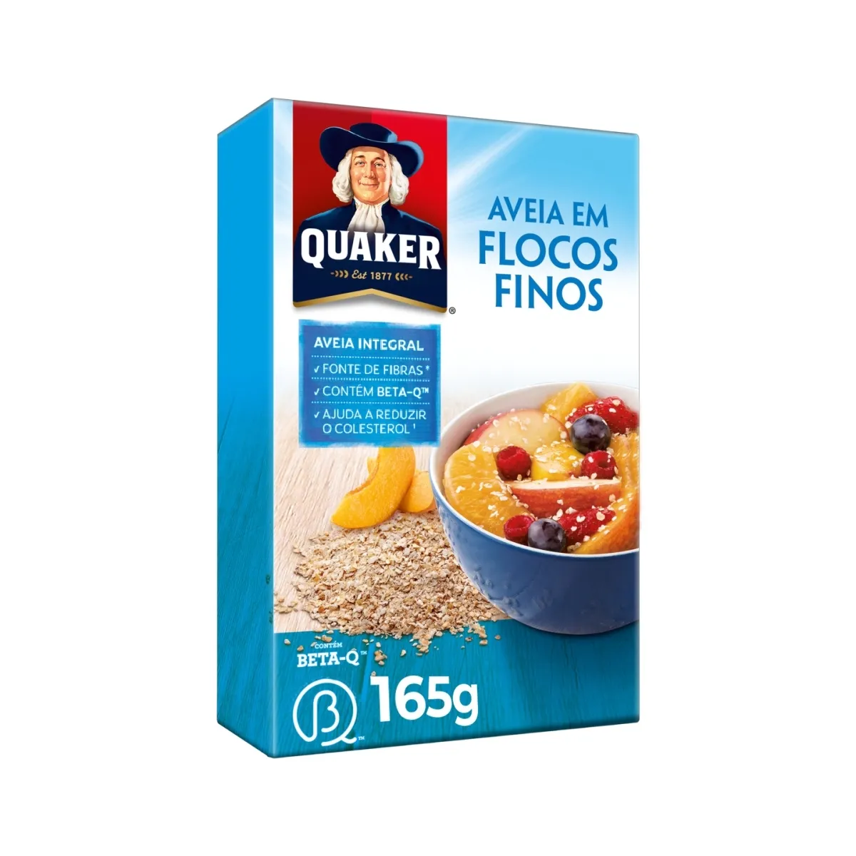 AVEIA QUAKER FLOCOS FINOS 165G