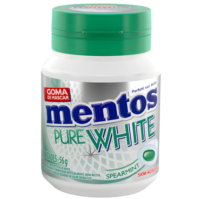 MENTOS PURE WHITE GARRAFA 56G