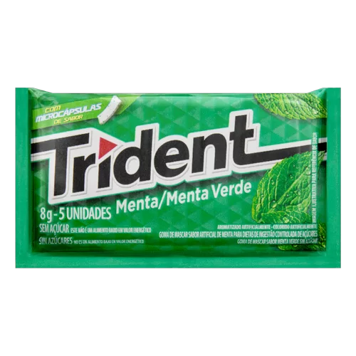 CHICLE TRIDENT MENTA 8G