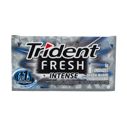 CHICLE TRIDENT FRESH INTENSE MENTA FORT 8G