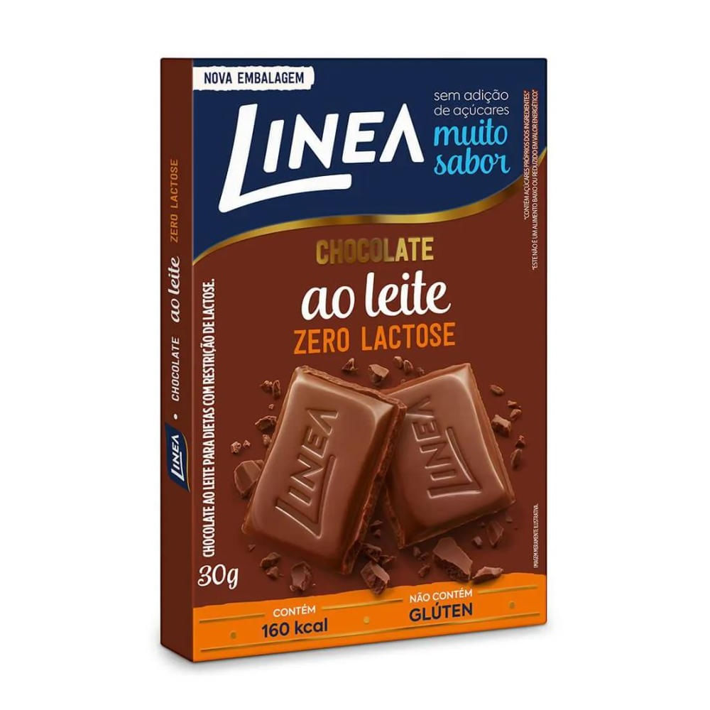 CHOCOLATE AO LEITE ZERO LACTOSE LINEA 30G