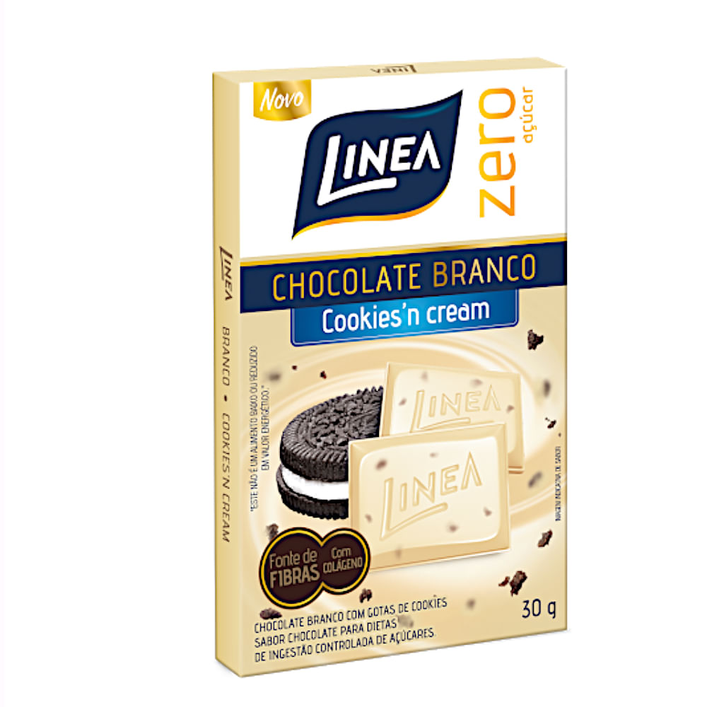 CHOCOLATE BRANCO COOKIES N CREAM LINEA 30G