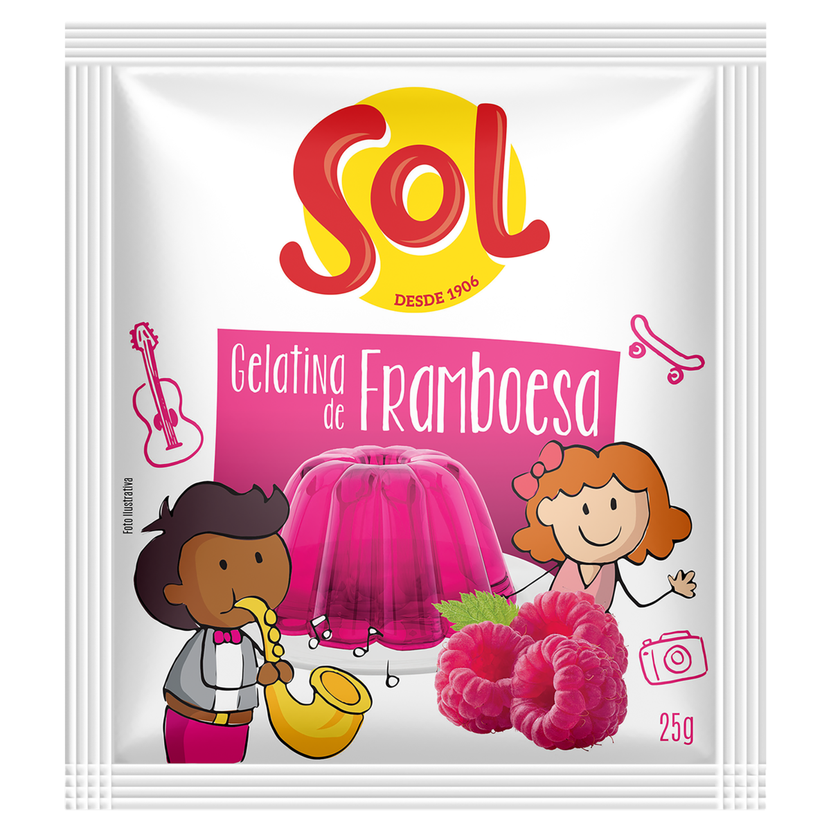 GELATINA SOL 20G FRAMBOESA