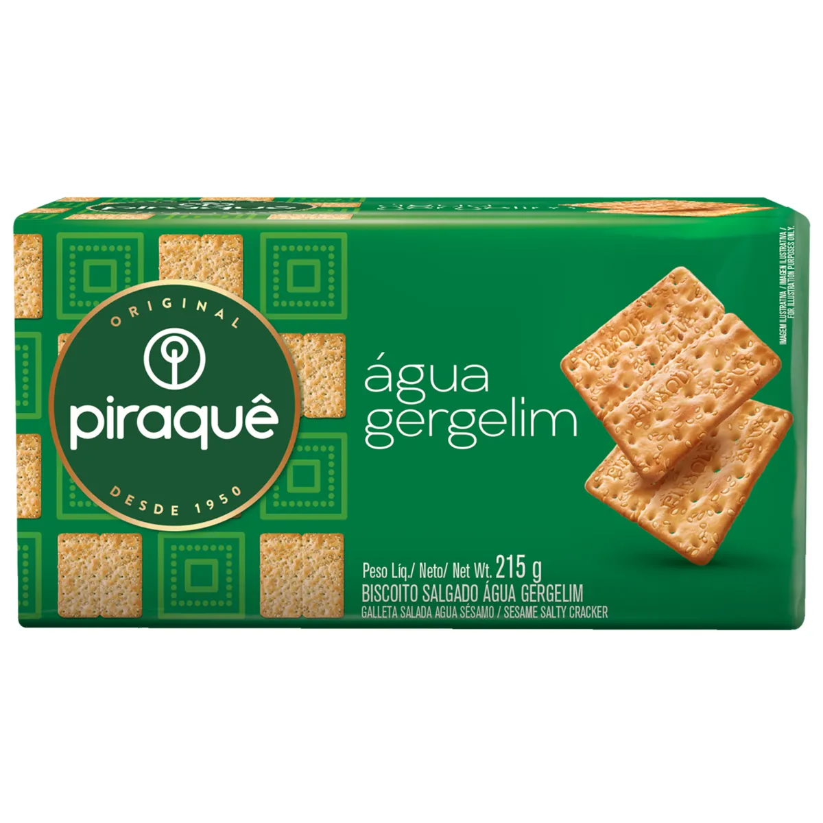 PIRAQUE BISC AGUA GERGELIM 215G