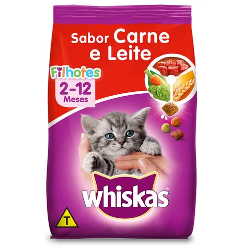 WHISKAS DRY FILHOTES CARNE E LEITE 500GR.