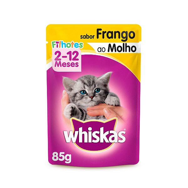 WHISKAS SACHE FILHOTE FRANGO 85G.