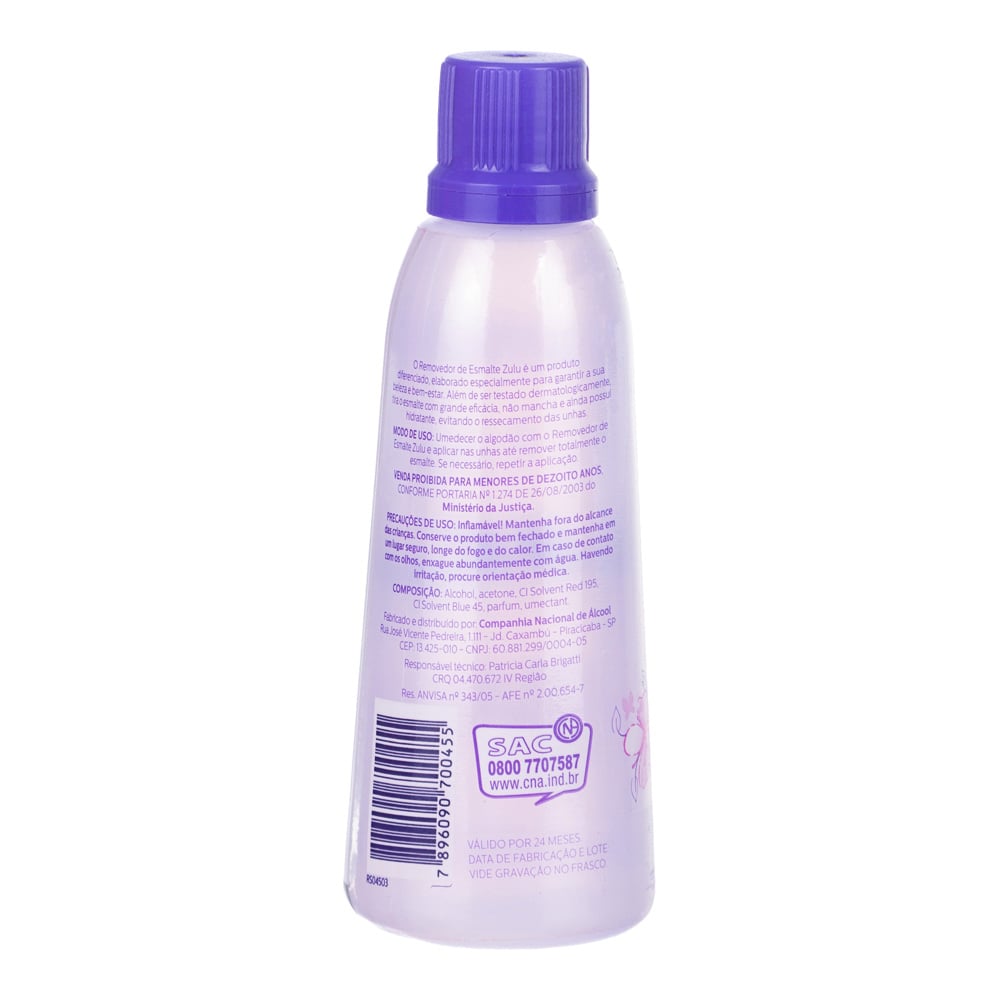 ACETONA REMOV.ESMALTE ZULU 90ML