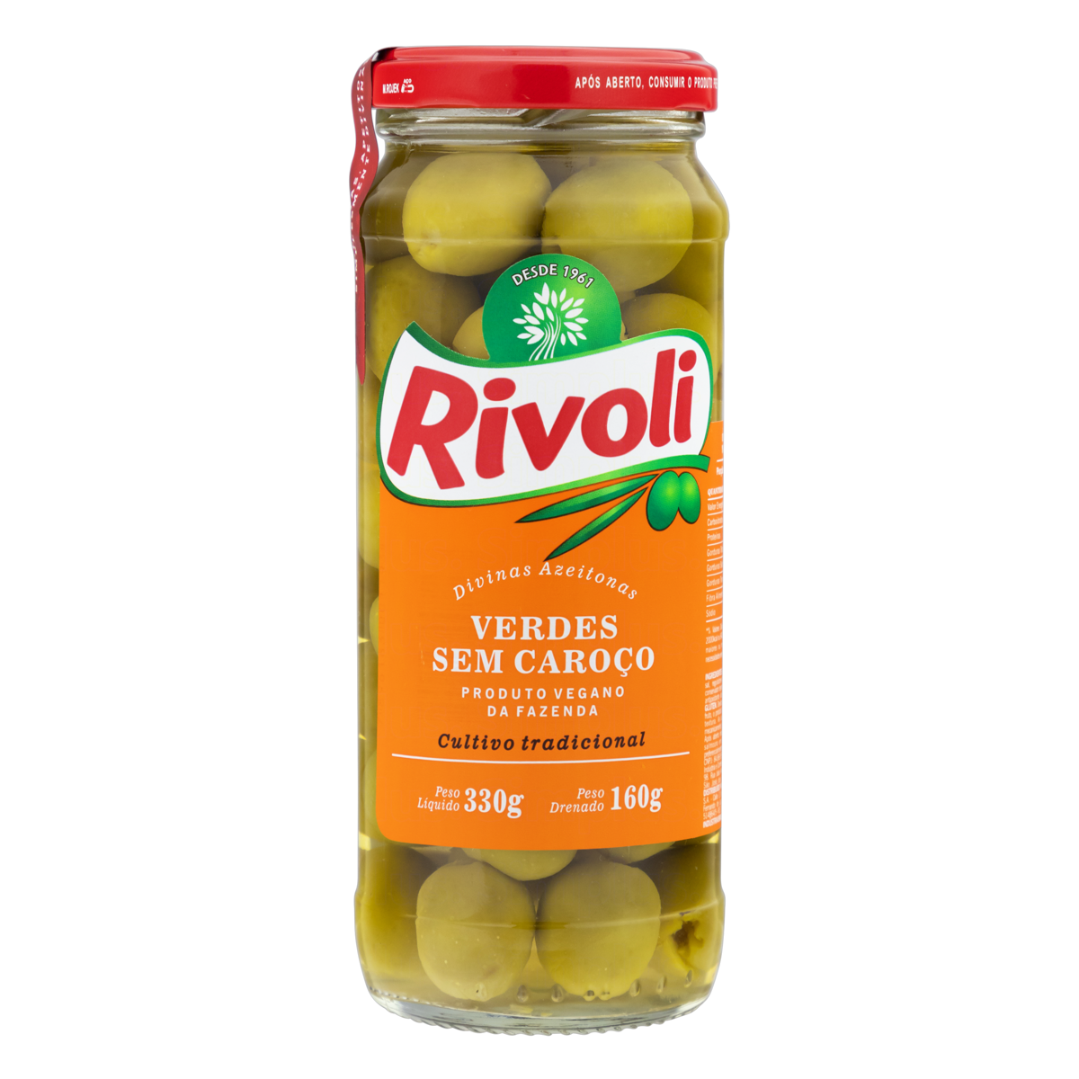 AZEITONA RIVOLI S/CAROCO VIDRO 160G