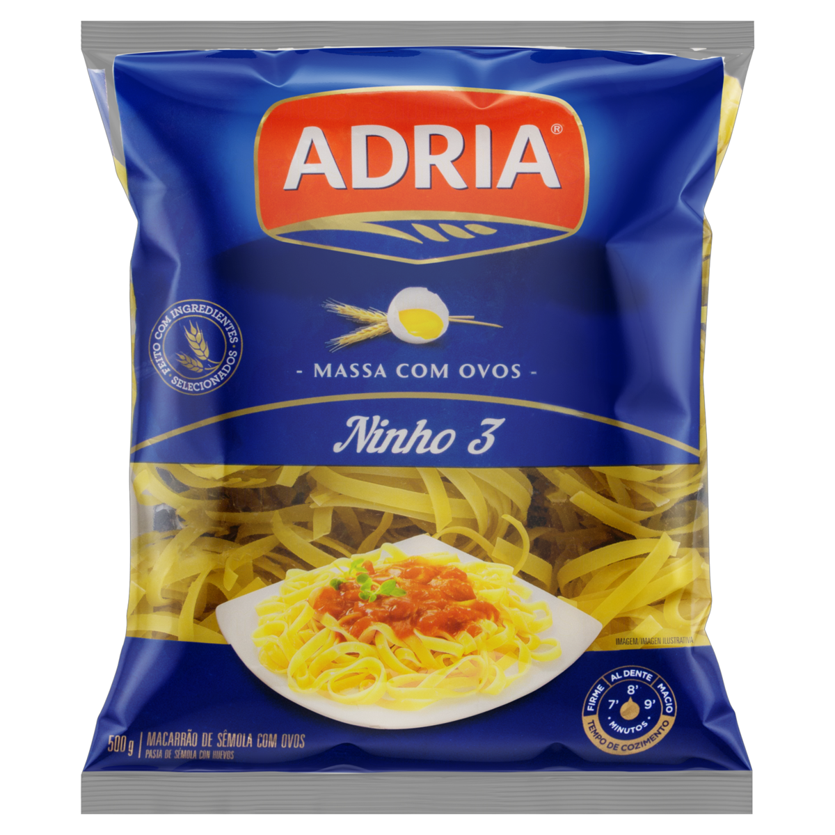 MACAR.ADRIA 500GR C/OVOS NINHO 3