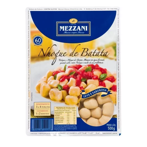 NHOQUE DE BATATA 500G MEZZANI.