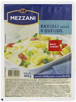 RAVIOLI DE 4 QUEIJOS 400G MEZZANI.