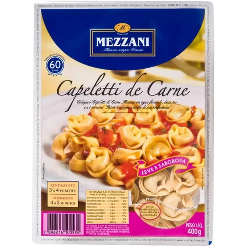 CAPELETTI DE CARNE 400G MEZZANI.