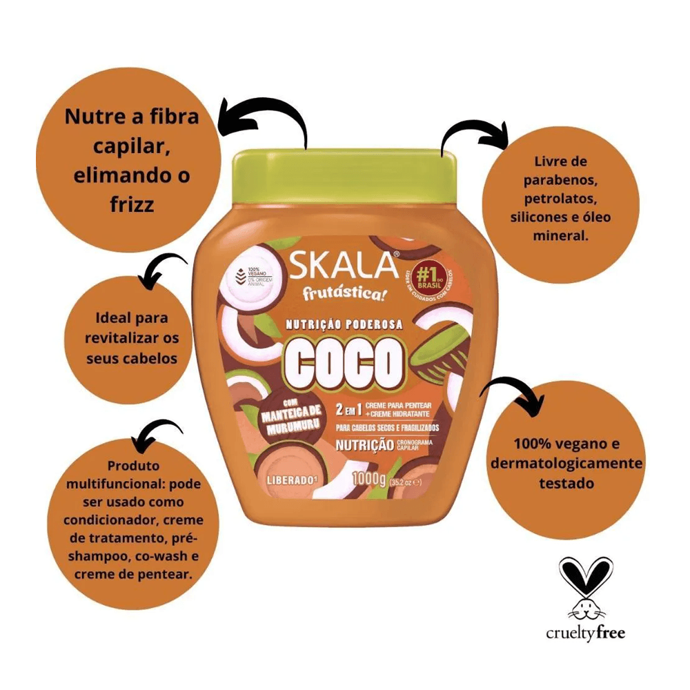CREME TRAT SKALA 1KG OLEO DE COCO