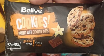 COOKIES BELIVE BAUNILHA C/GOTAS DE CHOCOLATE