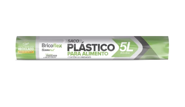 SACO PLAST.P/ALIMENTOS BRICOFLEX 5L