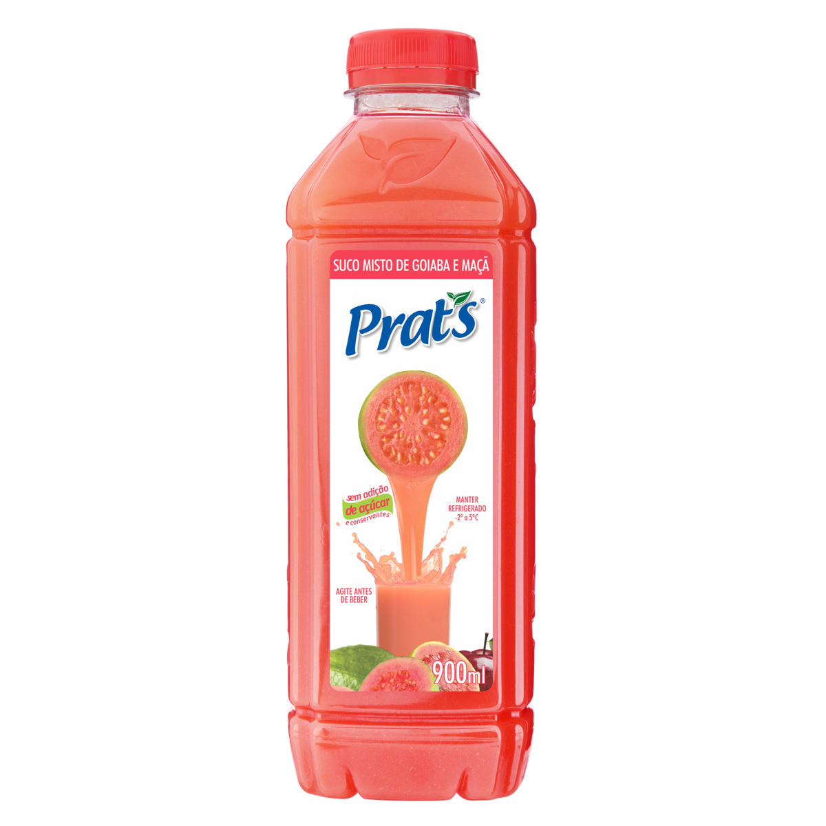 SUCO MISTO GOIABA E MACA PET 900 ML.