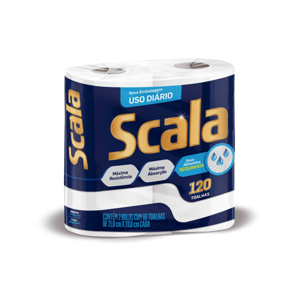 TOALHA DE PAPEL SCALA PLUS REG C/2 60FLS