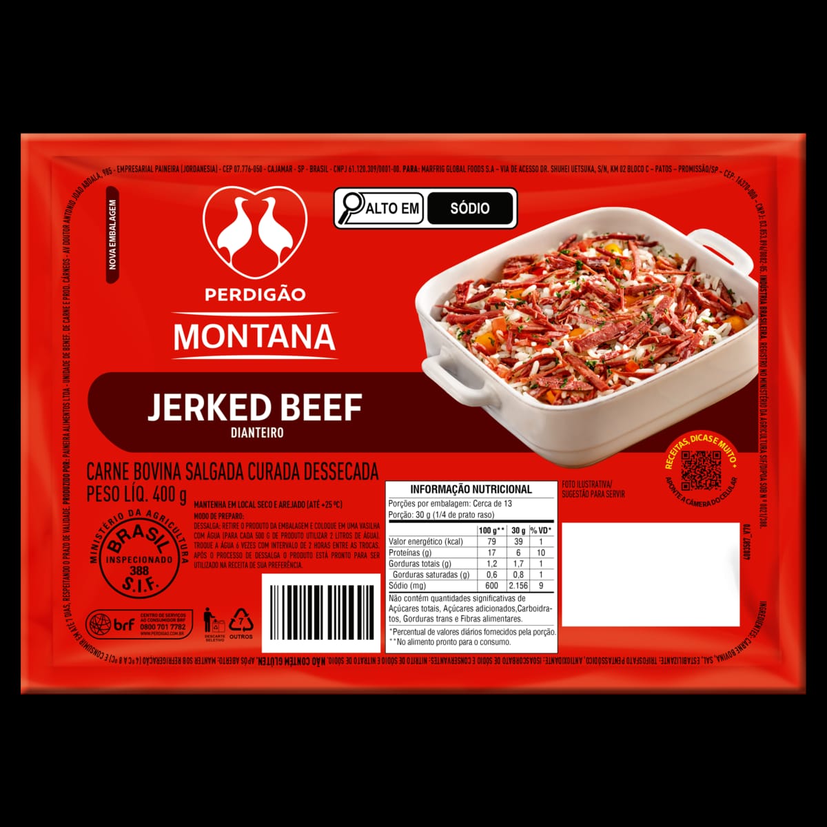 JERKED BEEF DIANTEIRO 400G PER