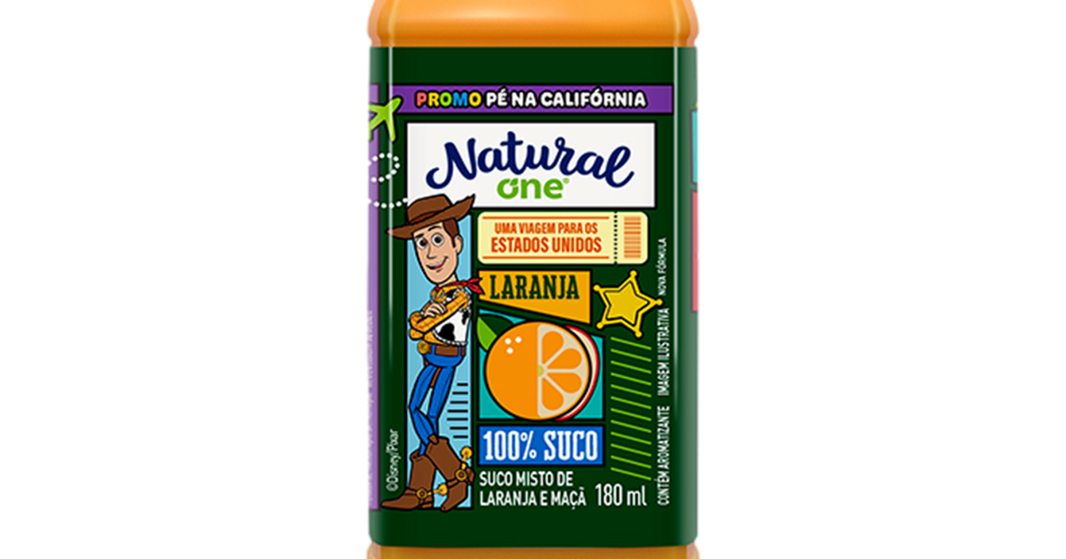 SUCO NATURAL ONE 180ML LARANJA